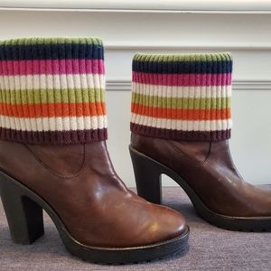 Brown Leather Coach Boots